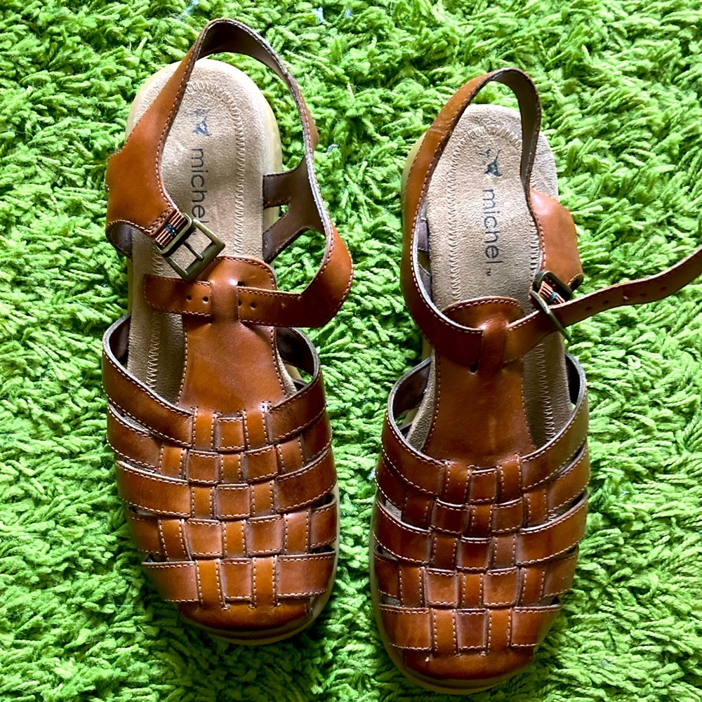 Michel Leather Fisherman Sandals